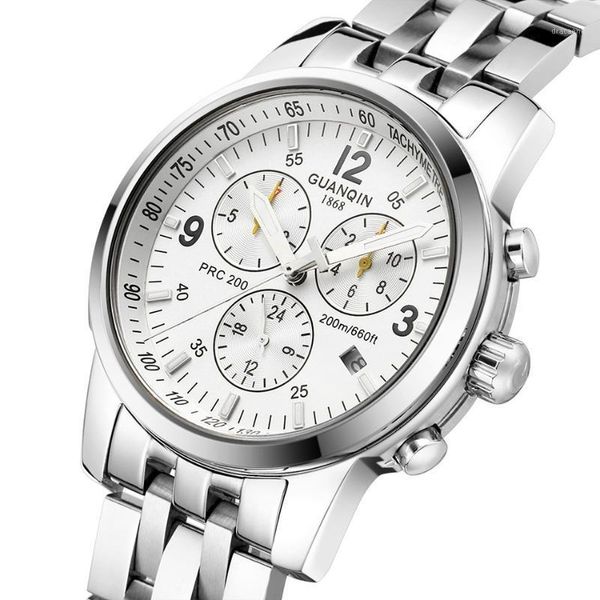 guanqin gq50009 watch men waterproof watches mens chronograph date male clock relogios masculino wristwatches, Slivery;brown
guanqin gq50009 watch men waterproof watches mens chronograph date male clock relogios masculino wristwatches, Slivery;brown