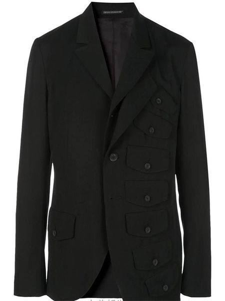 men's suits & blazers spring multi - layer lapel single side button pocket design men fashion slim suit quality wear, White;black
men's suits & blazers spring multi - layer lapel single side button pocket design men fashion slim suit quality wear, White;black