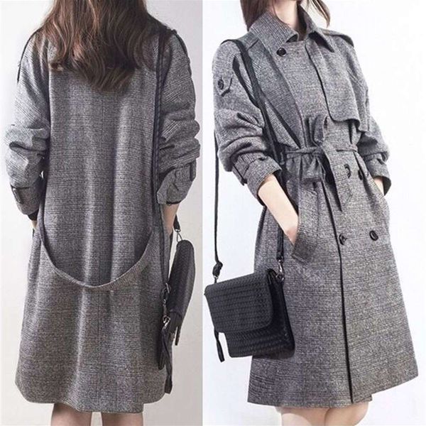 2021korean wool medium length winter new british large size windbreaker overcoat women's double row buckle, Black
2021korean wool medium length winter new british large size windbreaker overcoat women's double row buckle, Black