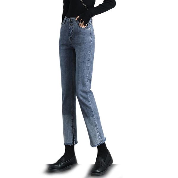 women's jeans straight long japanese and korean style spring autumn wash contrast matching color design, Blue
women's jeans straight long japanese and korean style spring autumn wash contrast matching color design, Blue