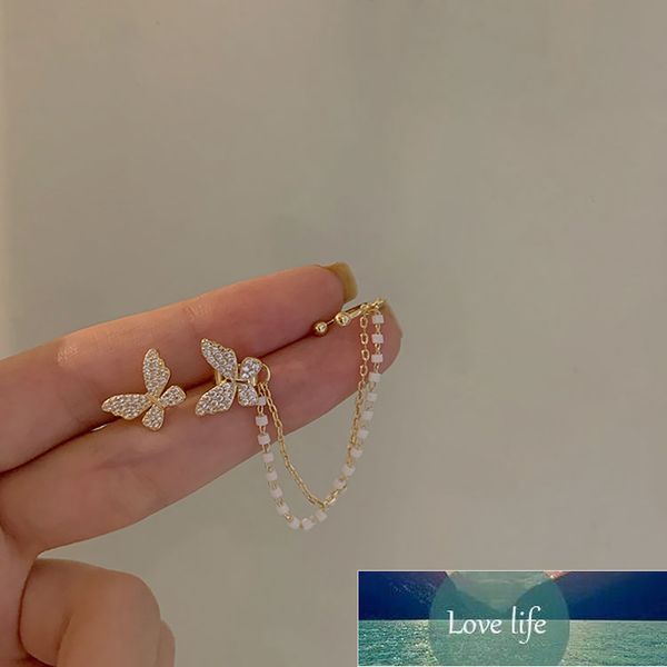 korean elegant cute rhinestone butterfly tassel stud earrings for women girls fashion metal chain boucle d'oreille jewelry factory pric, Golden;silver
korean elegant cute rhinestone butterfly tassel stud earrings for women girls fashion metal chain boucle d'oreille jewelry factory pric, Golden;silver