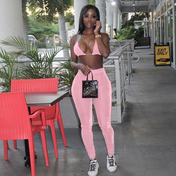 pink two piece outfits womens pants sports bra crop and 2 matching sets woman sweatsuit, White
pink two piece outfits womens pants sports bra crop and 2 matching sets woman sweatsuit, White