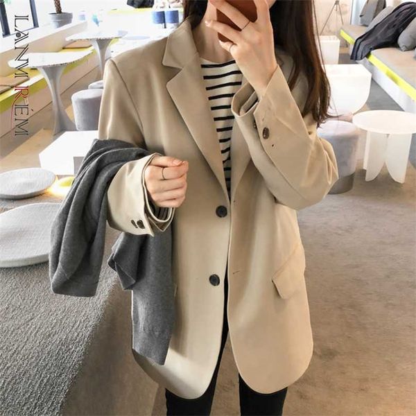 lanmrem autumn casual fashion women loose plus temperament solid color single-breasted blazer tc782 211019, White;black
lanmrem autumn casual fashion women loose plus temperament solid color single-breasted blazer tc782 211019, White;black