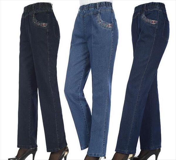 plus size spring and womens jeans autumn embroidered straight high elastic waist women denim trousers d1128, Blue
plus size spring and womens jeans autumn embroidered straight high elastic waist women denim trousers d1128, Blue
