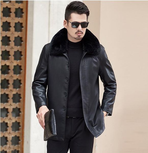 men's fur & faux black mens leather jacket motorcycle plus velvet coat men jackets business casual clothes jaqueta de couro fashion aut
men's fur & faux black mens leather jacket motorcycle plus velvet coat men jackets business casual clothes jaqueta de couro fashion aut