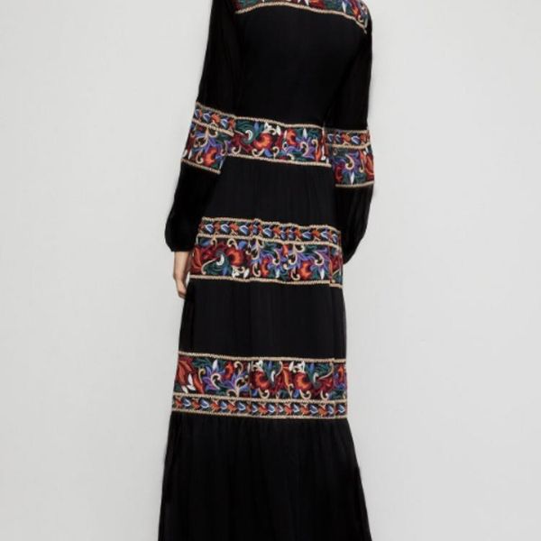 casual dresses 2021 heavy embroidery maxi dress deep v-neck elegant boho bohemian antique black long gypsy chic robes, Black;gray
casual dresses 2021 heavy embroidery maxi dress deep v-neck elegant boho bohemian antique black long gypsy chic robes, Black;gray