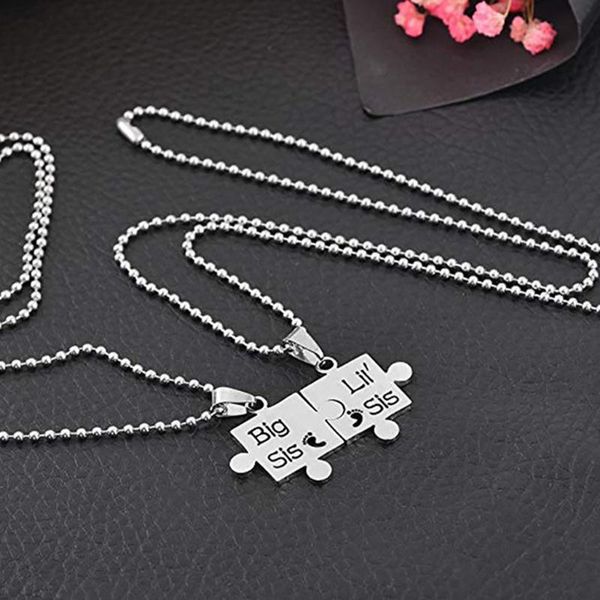 pendant necklaces 2021 2pcs creative necklace elegant fashion simple complementary sister set jewelry naszyjnik, Silver
pendant necklaces 2021 2pcs creative necklace elegant fashion simple complementary sister set jewelry naszyjnik, Silver