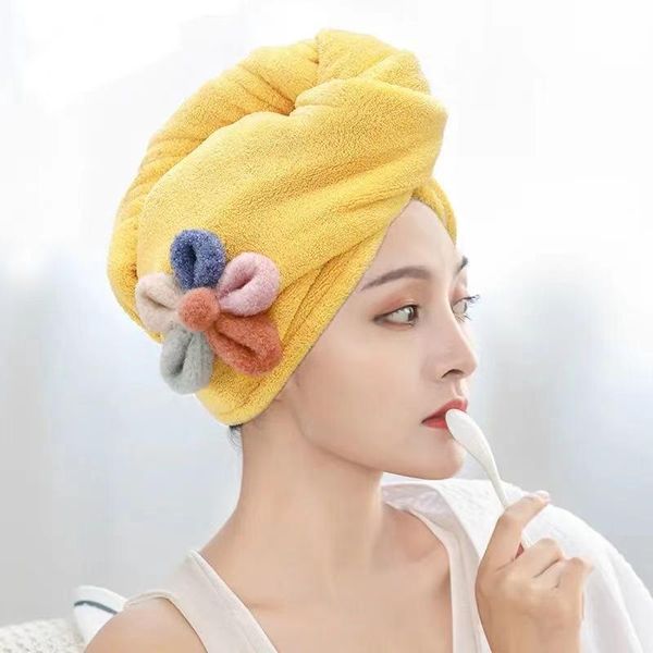 towel dry hair cap female water absorption fast does not drop lovely shower