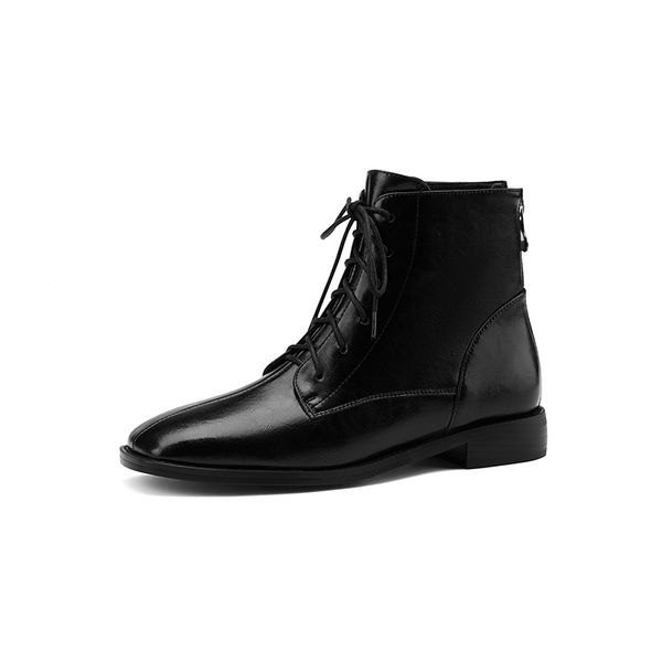 2021 Autumn New Lace Up Ankle Boots High Quality Genuine Leather Square Toe Soild Med Heel Women Shoes Hot Sale Work Warm Boots, Black
2021 Autumn New Lace Up Ankle Boots High Quality Genuine Leather Square Toe Soild Med Heel Women Shoes Hot Sale Work Warm Boots, Black