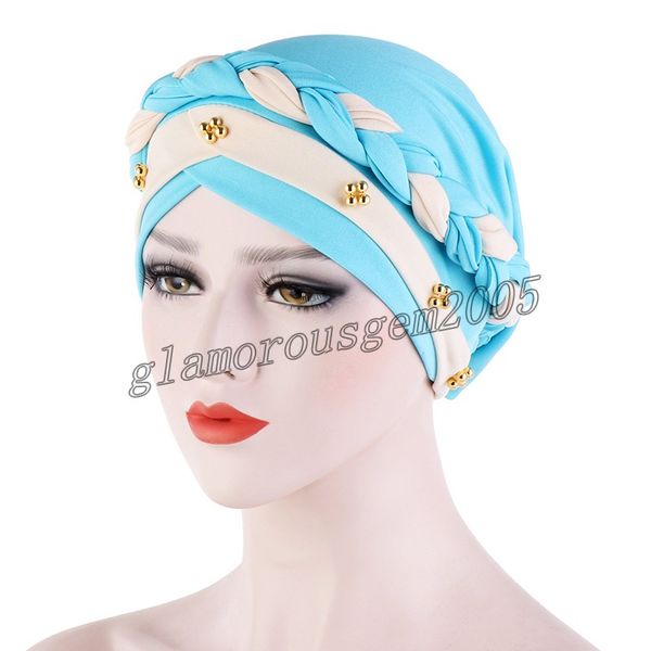 two-color beaded braid hijab caps spring and autumn muslim wrap turban cap fashion headscarf inner hijabs bonnet ready to wear, Blue;gray
two-color beaded braid hijab caps spring and autumn muslim wrap turban cap fashion headscarf inner hijabs bonnet ready to wear, Blue;gray