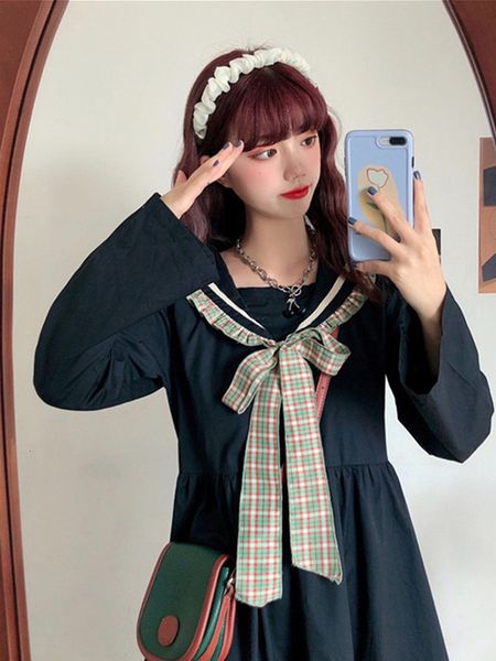 dressed in women's autumn clothes 2021 new japanese university style black turtleneck small korean slimming fashiondress kawaii kqpf, Black;gray
dressed in women's autumn clothes 2021 new japanese university style black turtleneck small korean slimming fashiondress kawaii kqpf, Black;gray