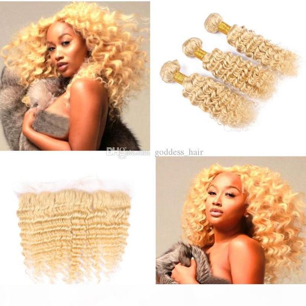 good quality blonde 613 deep wave 13x4 lace forntal with human hair weaves blonde 613 deep curly hair with ear to ear frontal, Black
good quality blonde 613 deep wave 13x4 lace forntal with human hair weaves blonde 613 deep curly hair with ear to ear frontal, Black