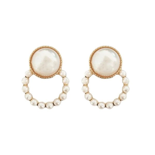 hoop & huggie 1pair pearl earrings female retro temperament net red round face was thin and atmospheric ear jewelry accessories, Golden;silver
hoop & huggie 1pair pearl earrings female retro temperament net red round face was thin and atmospheric ear jewelry accessories, Golden;silver