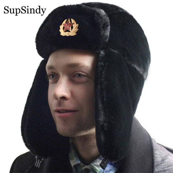 berets supsindy soviet badge ushanka men&women bomber hats cccp army pilot trapper trooper hat winter faux fur earflap snow caps, Blue;gray
berets supsindy soviet badge ushanka men&women bomber hats cccp army pilot trapper trooper hat winter faux fur earflap snow caps, Blue;gray