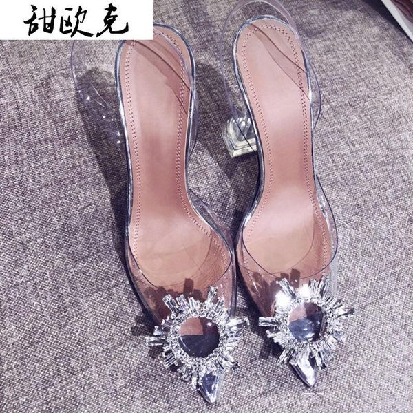 2021 summer fashion baotou elegant rhinestone women heel sandals new pointed comfortable transparent banquet women heel sandals, Black
2021 summer fashion baotou elegant rhinestone women heel sandals new pointed comfortable transparent banquet women heel sandals, Black