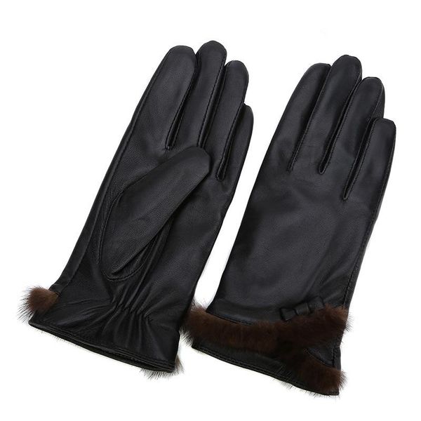 five fingers gloves classic women' genuine sheepskin leather female lovely fluff elegant driving mittens s2370, Blue;gray
five fingers gloves classic women' genuine sheepskin leather female lovely fluff elegant driving mittens s2370, Blue;gray