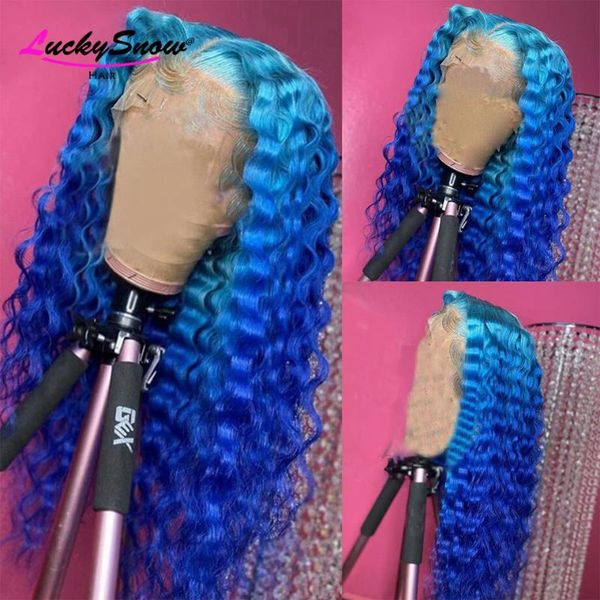 lace wigs blue color deep wave front human hair for women brazilian remy blonde 613 wig ombre colored, Black;brown
lace wigs blue color deep wave front human hair for women brazilian remy blonde 613 wig ombre colored, Black;brown