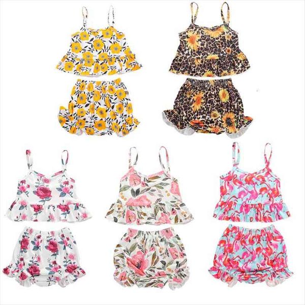 0-4y summer holiday infant baby girls clothes sets flowers print ruffles sleeveless vest shorts 2pcs, White
0-4y summer holiday infant baby girls clothes sets flowers print ruffles sleeveless vest shorts 2pcs, White