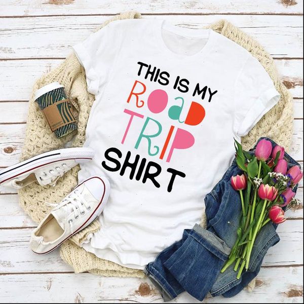 women graphic fashion 90s road trip happy camper print summer shirt lady clothes t shirt womens clothing tee female t shirt, White
women graphic fashion 90s road trip happy camper print summer shirt lady clothes t shirt womens clothing tee female t shirt, White