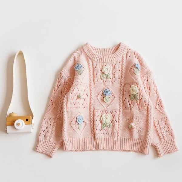 pullover korean children's sweater hand hook flower girl baby cotton knitted coat cardigan kids jacket, Blue
pullover korean children's sweater hand hook flower girl baby cotton knitted coat cardigan kids jacket, Blue