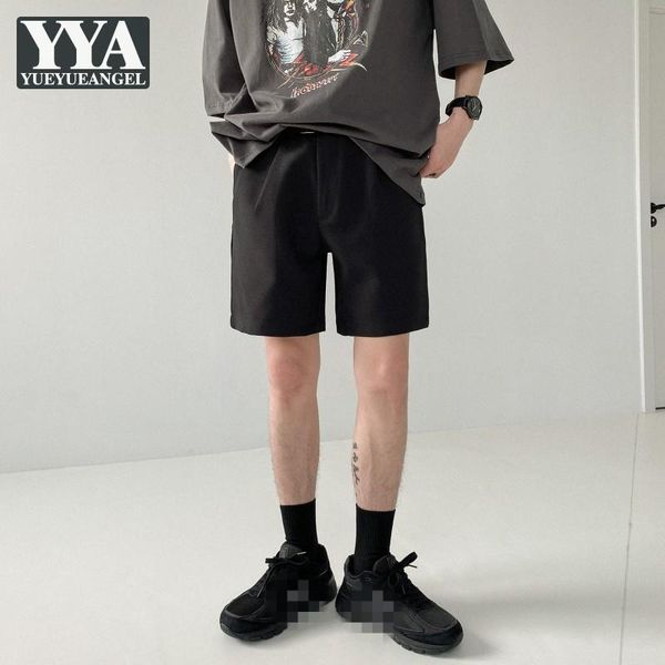 new 2021 summer streetwear mens suit shorts classic black loose fit straight short trousers fashion buckle casual shorts male, White;black
new 2021 summer streetwear mens suit shorts classic black loose fit straight short trousers fashion buckle casual shorts male, White;black