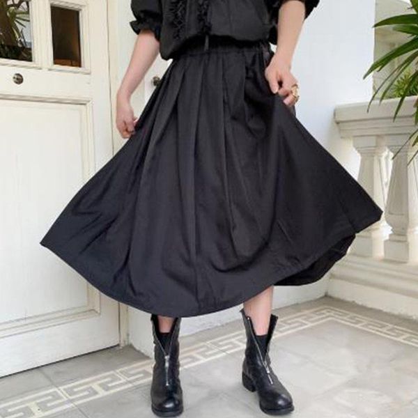 men's pants japan style men loose casual pleated skirt male women personality streetwear hip hop pant stage clothes plus size, Black
men's pants japan style men loose casual pleated skirt male women personality streetwear hip hop pant stage clothes plus size, Black