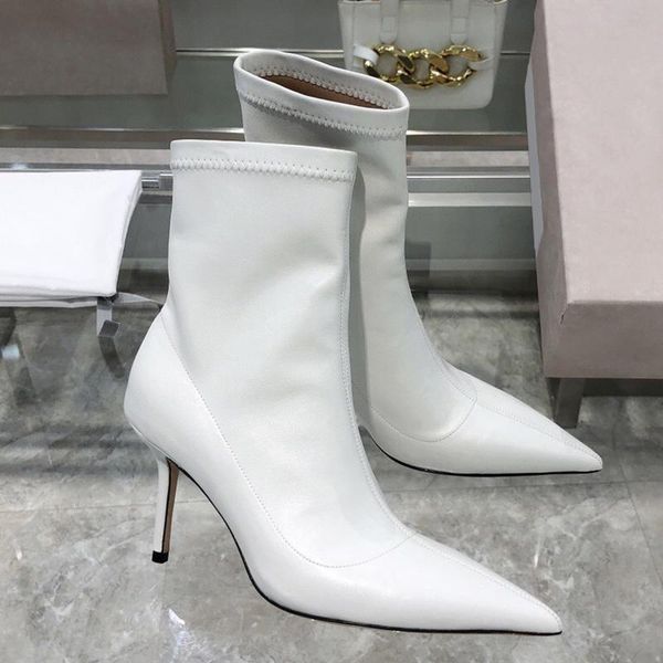 boots luxury elegant pointed toe women fashion high heels 8.5cm leather shoes brand design ankle slip-on female, Black
boots luxury elegant pointed toe women fashion high heels 8.5cm leather shoes brand design ankle slip-on female, Black