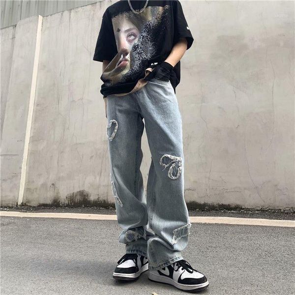 men's jeans houzhou hip hop baggy denim trousers wide patchwork harajuku hippie japanese korean streetwear men fashion, Blue
men's jeans houzhou hip hop baggy denim trousers wide patchwork harajuku hippie japanese korean streetwear men fashion, Blue