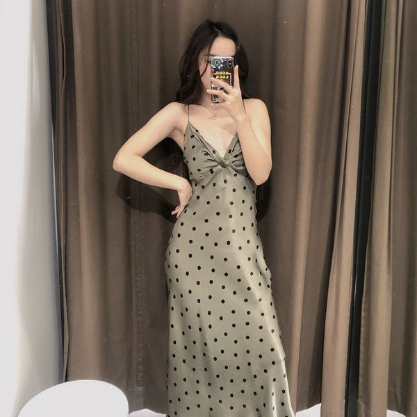 casual dresses female chic fashion spot-to-neck spaghetti cross midi straps thin vintage dresses tlow, Black;gray
casual dresses female chic fashion spot-to-neck spaghetti cross midi straps thin vintage dresses tlow, Black;gray