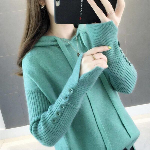 2021 new female fashions fall long winter solid color hood elegant sweater mesh with button chic y25 s8ky, White;black
2021 new female fashions fall long winter solid color hood elegant sweater mesh with button chic y25 s8ky, White;black