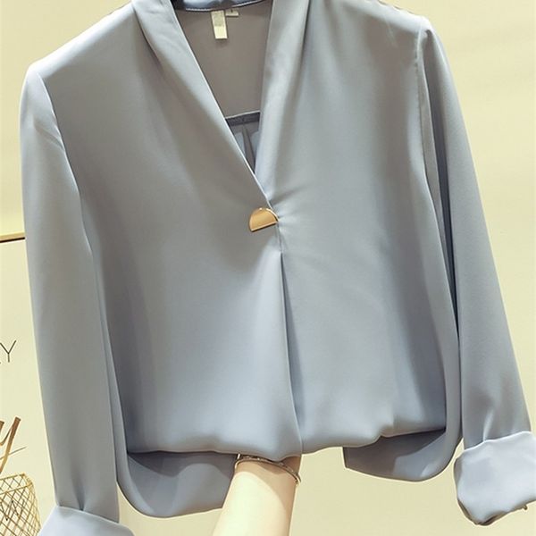 fashion v neck satin blouse shirt casual long sleeve button women's slim blouses office lady elegant s 210601, White
fashion v neck satin blouse shirt casual long sleeve button women's slim blouses office lady elegant s 210601, White