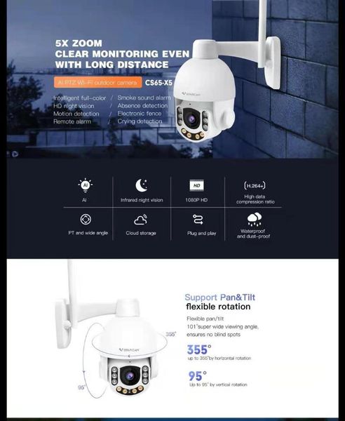 vstarcam 1080p wifi ip camera outdoor 5x digital zoom ai human detect night full color p2p security cctv camera two way audio
vstarcam 1080p wifi ip camera outdoor 5x digital zoom ai human detect night full color p2p security cctv camera two way audio