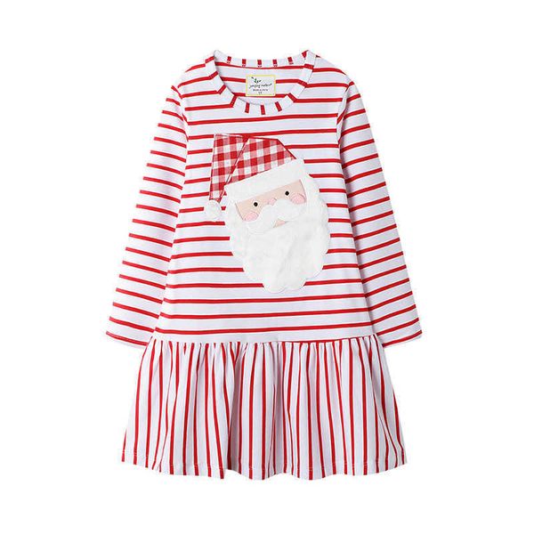 jumping meters santa claus applique cotton princess christmas dress for winter autumn years dresses stripe clothes 210529, Red;yellow
jumping meters santa claus applique cotton princess christmas dress for winter autumn years dresses stripe clothes 210529, Red;yellow
