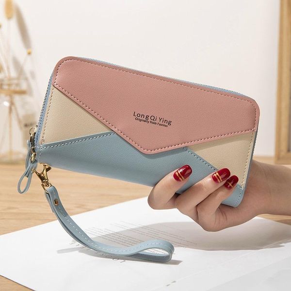 wallets fashion ms. wallet large capacity wrist stitching color double phone bag 2021 cute womens, Red;black
wallets fashion ms. wallet large capacity wrist stitching color double phone bag 2021 cute womens, Red;black