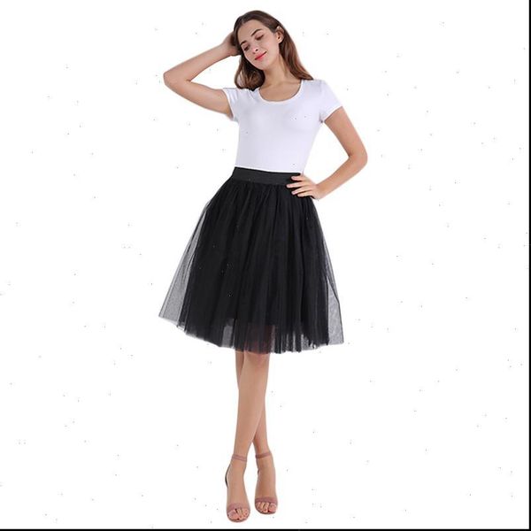 women 7layer midi tulle tutu skirt fashion elastic high waist princess pleated lolita petticoat dance skirt jupe falda, Black
women 7layer midi tulle tutu skirt fashion elastic high waist princess pleated lolita petticoat dance skirt jupe falda, Black