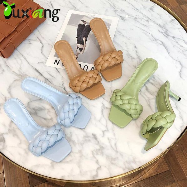 women's shoes sandals heels ladies high heels sandals 2021 summer shoes stripper leather weave square toe designer slippers, Black
women's shoes sandals heels ladies high heels sandals 2021 summer shoes stripper leather weave square toe designer slippers, Black