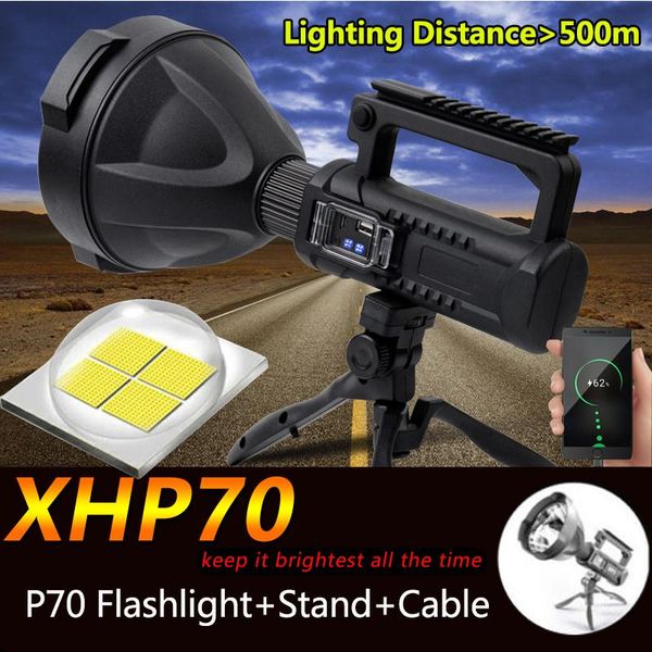 10000lm portable spotlights led searchlight work light with p70.2 lamp bead mountable bracket for expeding patrolling
10000lm portable spotlights led searchlight work light with p70.2 lamp bead mountable bracket for expeding patrolling
