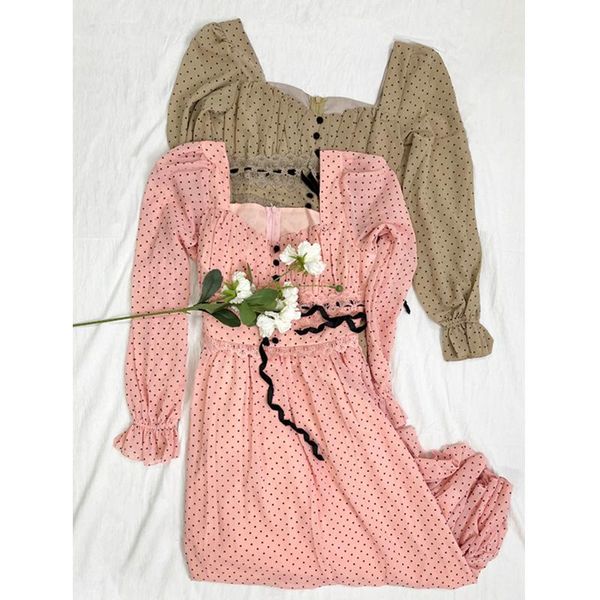 casual dresses korean fashion vintage midi dress women long sleeve elegant sweet 2021 autumn evening party female y2k dot design, Black;gray
casual dresses korean fashion vintage midi dress women long sleeve elegant sweet 2021 autumn evening party female y2k dot design, Black;gray