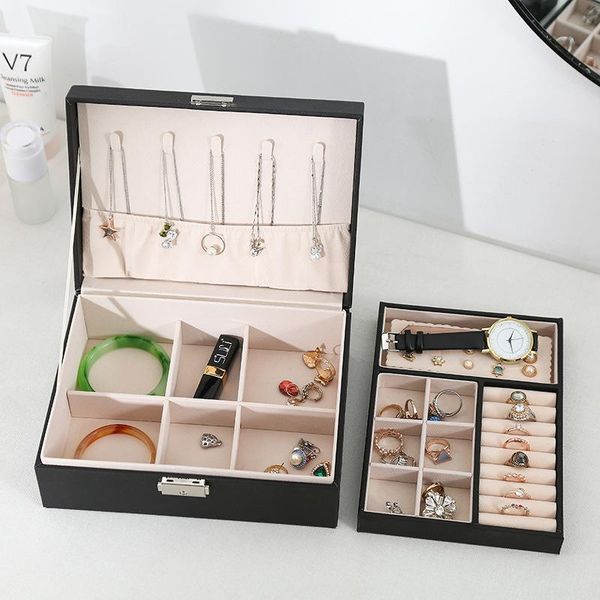 jewelry pouches, bags bloong pu leather box organizer double-layer wooden case princess display holder women gift with lock, Pink;blue
jewelry pouches, bags bloong pu leather box organizer double-layer wooden case princess display holder women gift with lock, Pink;blue