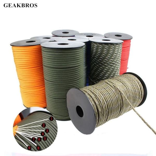 outdoor gadgets 30/100m 550 paracord 9-strand rope 4mm utility parachute cord for survival hiking camping hunting strapping weaving
outdoor gadgets 30/100m 550 paracord 9-strand rope 4mm utility parachute cord for survival hiking camping hunting strapping weaving