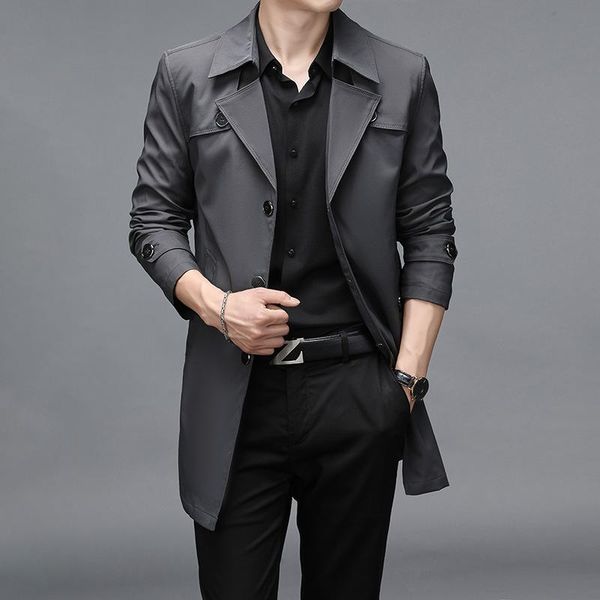 men's trench coats brand spring autumn men long superior quality buttons male fashion outerwear jackets windbreaker plus size, Tan;black
men's trench coats brand spring autumn men long superior quality buttons male fashion outerwear jackets windbreaker plus size, Tan;black
