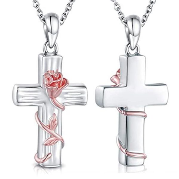 pendant necklaces cremation jewelry - cross urn necklace for ashes rose gold flower vine ash keepsake gifts loss of a loved one, Silver
pendant necklaces cremation jewelry - cross urn necklace for ashes rose gold flower vine ash keepsake gifts loss of a loved one, Silver