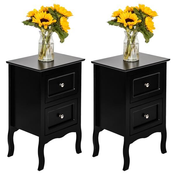 Bedroom Furniture 2pcs Country Style Two-Tier Night Tables Large Size Black Nordic Simple Small Coffee Table Modern and Contemporary
Bedroom Furniture 2pcs Country Style Two-Tier Night Tables Large Size Black Nordic Simple Small Coffee Table Modern and Contemporary