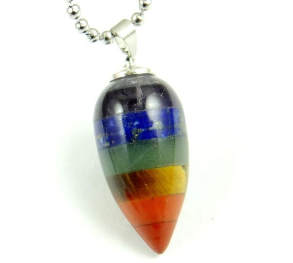pendants natural stone rainbow 7 chakra healing layered purple crystal lapis aventurine tiger eye egg shap necklace jewelry 1pcs, Black
pendants natural stone rainbow 7 chakra healing layered purple crystal lapis aventurine tiger eye egg shap necklace jewelry 1pcs, Black