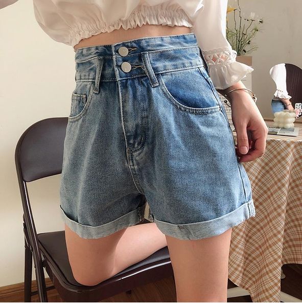 women's shorts 5xl retro high waist frayed denim summer streetwear fashion rolled double buttons zipper jeans, White;black
women's shorts 5xl retro high waist frayed denim summer streetwear fashion rolled double buttons zipper jeans, White;black