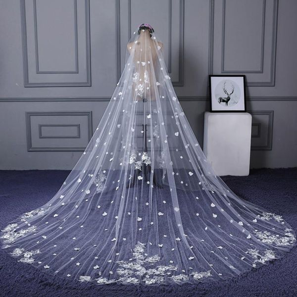 bridal veils 2021 real pos 4 meters one layer full lace tulle long wedding cathedral veil white 4m no comb velos de novia, Black
bridal veils 2021 real pos 4 meters one layer full lace tulle long wedding cathedral veil white 4m no comb velos de novia, Black