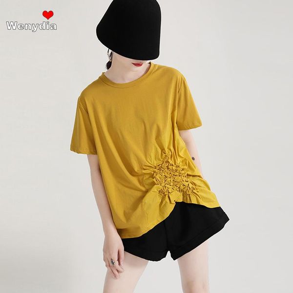 women's t-shirt wenydia irregular t shirt pleated floral white 2021 summer loose cotton tees pullover round neck women short sleeve tsh
women's t-shirt wenydia irregular t shirt pleated floral white 2021 summer loose cotton tees pullover round neck women short sleeve tsh