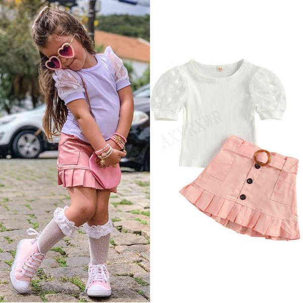2-6years fashion toddler kids girls clothes summer children girls mesh dots print puff sleeve t-shirts+ruffles a-line skirts g220217, White
2-6years fashion toddler kids girls clothes summer children girls mesh dots print puff sleeve t-shirts+ruffles a-line skirts g220217, White