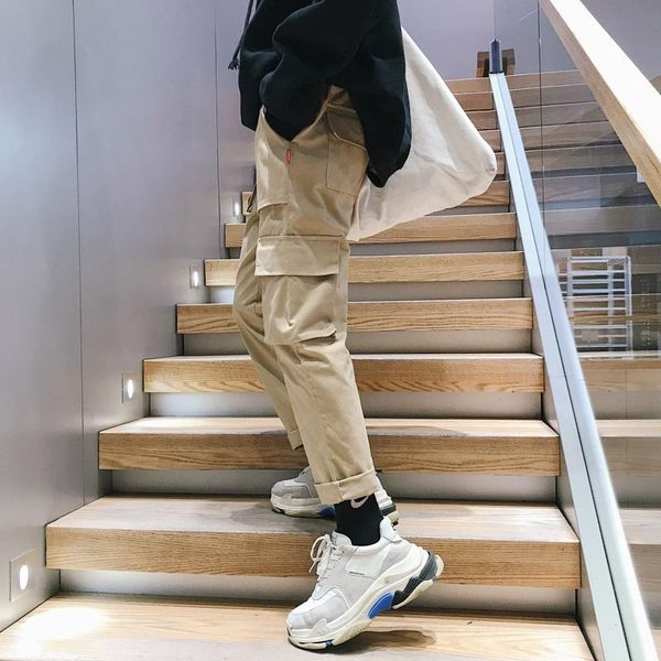 streetwear cargo pants men's joggers sports trousers loose harem pants ankle-length trousers, Black
streetwear cargo pants men's joggers sports trousers loose harem pants ankle-length trousers, Black