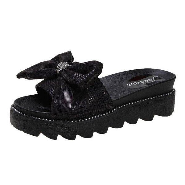 slippers 2021 summer open-toed women's fashion all-match vamp bowknot modified sweet muffin bottom slipper, Black
slippers 2021 summer open-toed women's fashion all-match vamp bowknot modified sweet muffin bottom slipper, Black